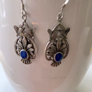 Sterling and lapis earrings